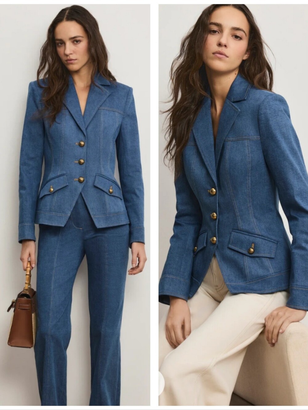 Veronica Beard Randy Denim Dickey Jacket Size 2 New With Tag